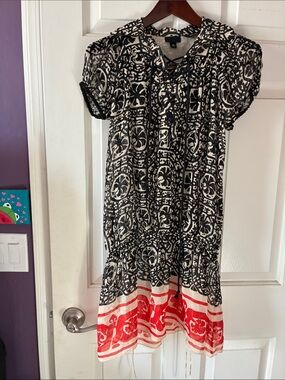 ANNA SUI PRINTED SILK BLOUSE